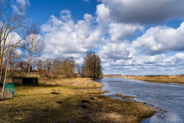 Wiosna Podlasiu Dolina Rzeki Narwi Suprasli Rzeki Podlasia — Stock fotografie