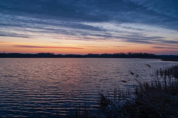 Poranek Nad Stawami Stawy Dojlidzkie Wiosna Podlasiu — Stock Photo, Image