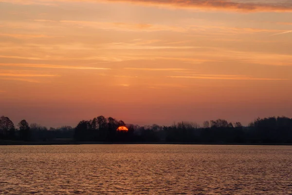 Poranek Nad Stawami Stawy Dojlidzkie Wiosna Podlasiu — Stock Photo, Image