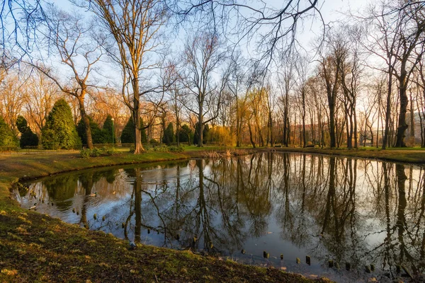 Bialystok Park Planty Wiosna Parku — Stock Photo, Image