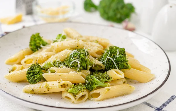 Pasta broccoli. Italian cuisine. Vegetarian gluten free food.