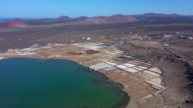 İspanya, Kanarya Adaları, Lanzarote, Salinas de Janubio, tuz işleri