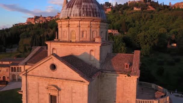 Italia Toscana Provincia Siena Montepulciano Santuario San Biagio — Vídeos de Stock