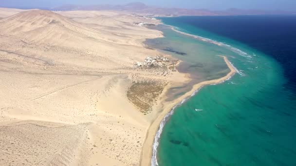 España Islas Canarias Fuerteventura Península Jandia Risco Del Paso Playas — Vídeo de stock