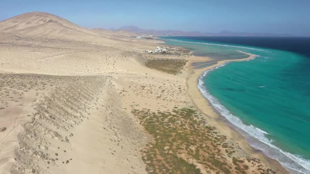 Hiszpania Wyspy Kanaryjskie Fuerteventura Półwysep Jandia Risco Del Paso Playas — Wideo stockowe