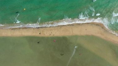İspanya, Kanarya Adaları, Fuerteventura, Jandia Yarımadası, Risco del Paso, Playas de Sotavento ve Laguna de Sotavento