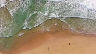 İspanya, Kanarya Adaları, Fuerteventura, Morro Jable, Playa del Matorral 'ın hava manzarası