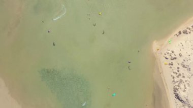 İspanya, Kanarya Adaları, Fuerteventura, Jandia Yarımadası, Playa de Sotavento de Jandia, Sotavento Kite Lagoon