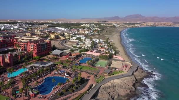 Spanje Canarische Eilanden Fuerteventura Het Schiereiland Jandia Costa Calma — Stockvideo