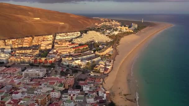 Espanha Ilhas Canárias Fuerteventura Morro Jable Playa Del Matorral — Vídeo de Stock