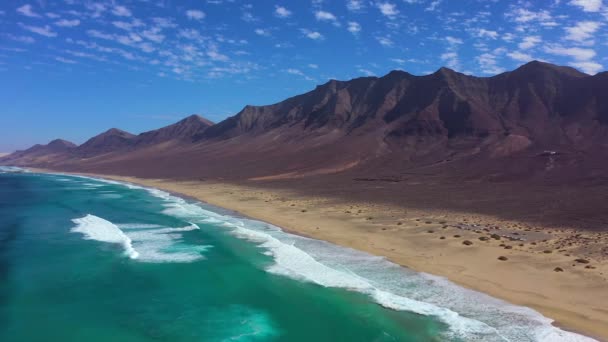 Espanha Ilhas Canárias Fuerteventura Parque Natural Jandia Paisagem Montanhosa Torno — Vídeo de Stock