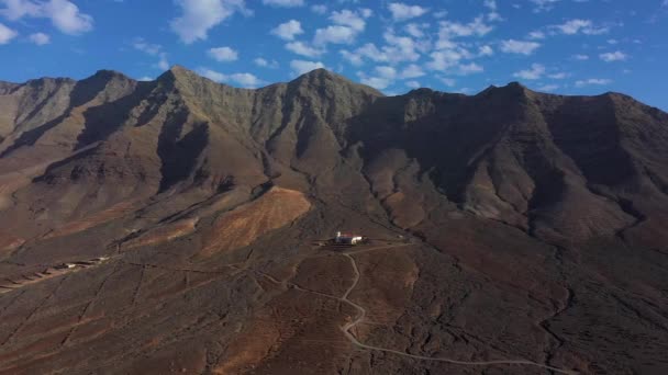 Hiszpania Wyspy Kanaryjskie Fuerteventura Parque Natural Jandia Krajobraz Górski Wokół — Wideo stockowe