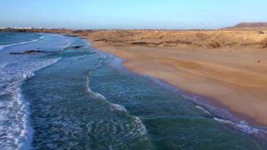 El Cotillo, Playa del Castillo ve El Cotillo Kite Sahili, Fuerteventura, Kanarya Adaları, İspanya