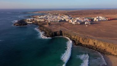 El Cotillo, Playa del Castillo ve El Cotillo Kite Sahili, Fuerteventura, Kanarya Adaları, İspanya
