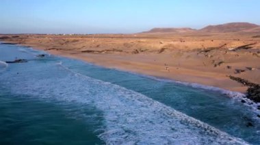 El Cotillo, Playa del Castillo ve El Cotillo Kite Sahili, Fuerteventura, Kanarya Adaları, İspanya