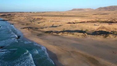 El Cotillo, Playa del Castillo ve El Cotillo Kite Sahili, Fuerteventura, Kanarya Adaları, İspanya