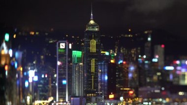 Yüksek manzara, Merkez Bölge ve Victoria Tepesi, Hong Kong Adası, Hong Kong, Çin