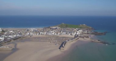 Birleşik Krallık, İngiltere, Cornwall, St. Ives, Porthminster Plajı ve Liman