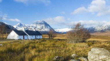Birleşik Krallık, İskoçya, İskoçya Bölgesi, Batı Highlands, Glencoe (Glen Coe), Rannoch Moor, Blackrock Kulübesi