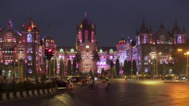 Jan 2018, Hindistan, Mumbai, Maharashtra, Chhatrapati Shivaji Maharaj Terminus tren istasyonu (CSMT), (eski adıyla Victoria Terminus), UNESCO Dünya Mirası