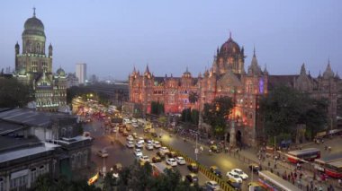 Jan 2018, Hindistan, Mumbai, Maharashtra, Chhatrapati Shivaji Maharaj Terminus tren istasyonu (CSMT), (eski adıyla Victoria Terminus), UNESCO Dünya Mirası