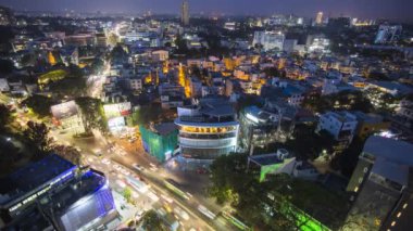 Hindistan, Karnataka, Bangalore (Bangaluru), Karnataka eyaletinin başkenti, şehrin ufuk çizgisi zaman aşımı