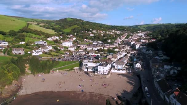 Birleşik Krallık Devon Kuzey Devon Sahili Combe Martin Kıyı Şeridi — Stok video