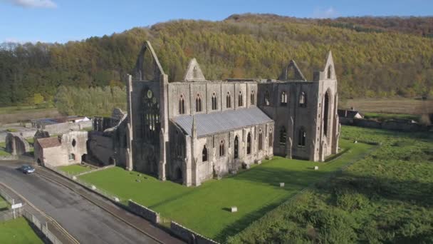 Tintern Abbey Tintern Wye Valley Monmouthshire Wales Verenigd Koninkrijk — Stockvideo