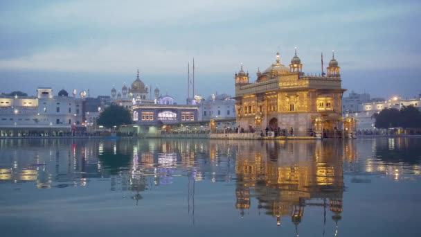 Jan 2018 Índia Punjab Amritsar Templo Dourado Harmandir Sahib Amrit — Vídeo de Stock