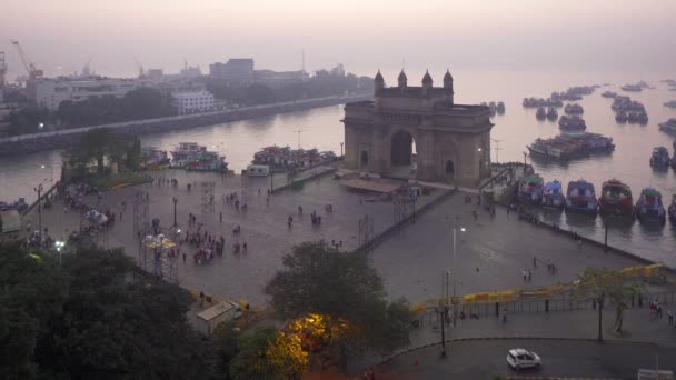 Jan 2018 Hindistan Mumbai Maharashtra Hindistan Kapısı Kral George Kraliçe — Stok video