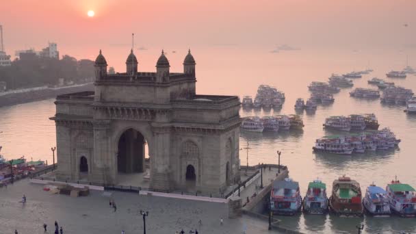 Gen 2018 India Mumbai Maharashtra Gateway India Monumento Commemorativo Dello — Video Stock