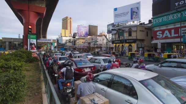 Hindistan Karnataka Bangalore Bangaluru Karnataka Eyaletinin Başkenti Işlek Brigade Caddesi — Stok video