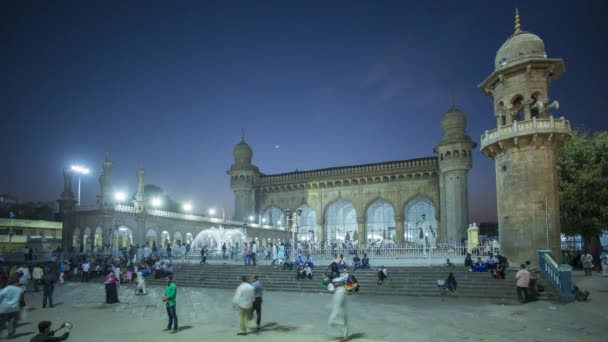 India Hyderabad Capital Del Estado Telangana Andhra Pradesh Mezquita Meca — Vídeos de Stock