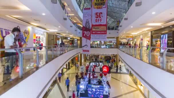 泰伦加纳邦 安得拉邦 海得拉巴 一个现代购物中心的内部 — 图库视频影像