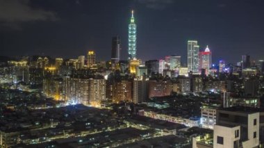 Mart 2018, Tayvan, Taipei, Şehir silueti ve Taipei 101 binası