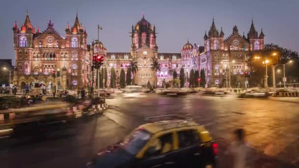 Gen 2018 India Mumbai Maharashtra Chhatrapati Shivaji Maharaj Terminus Stazione — Video Stock