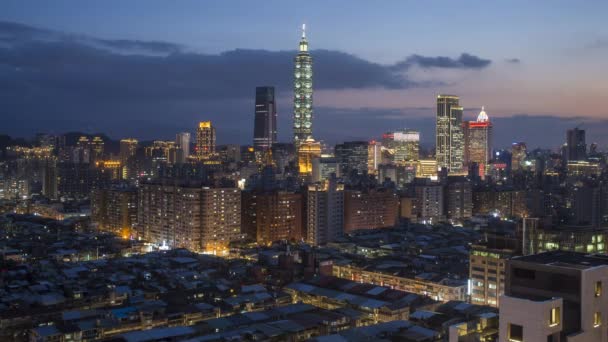 Березень 2018 Року Тайвань Тайбей Хмарочос Міста Будівля Тайбей 101 — стокове відео