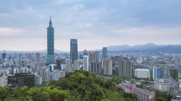 Μάρτιος 2018 Ταϊβάν Ταϊπέι City Skyline Και Taipei 101 Κτίριο — Αρχείο Βίντεο
