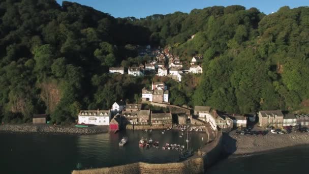 Γραφικό Ψαροχώρι Clovelly Στη Βόρεια Ακτή Devon Devon Αγγλία — Αρχείο Βίντεο