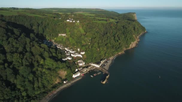 Kuzey Devon Sahili Devon Ngiltere Deki Clovelly Balıkçı Köyü — Stok video