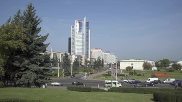 明斯克市中心 Trinity区和Svishlach河 白俄罗斯 — 图库视频影像