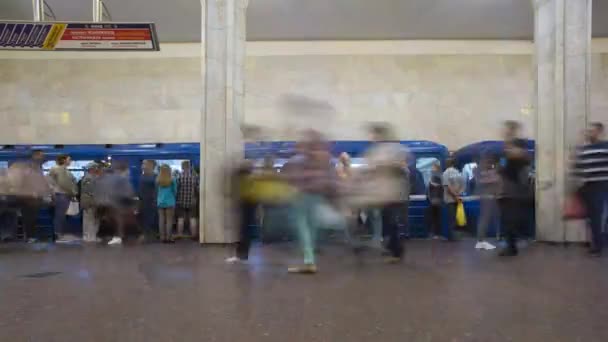 Station Métro Minsk Biélorussie Time Lapse — Video