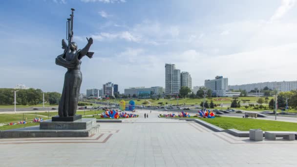 Museu História Grande Guerra Patriótica Minsk Bielorrússia Lapso Tempo — Vídeo de Stock