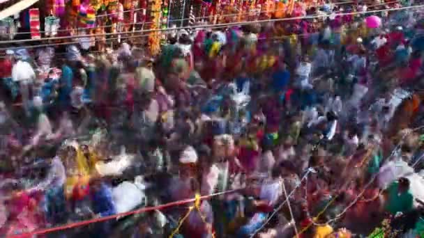 Kota Tua Pemandangan Jalanan Khas Wilayah Pasar Udaipur Rajastan India — Stok Video