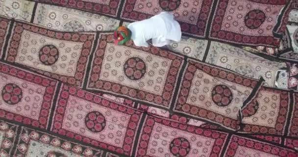 Hindistan Rajasthan Jaipur Yakınlarındaki Bir Fabrikada Malzeme Boyama Işlemi Tekstil — Stok video