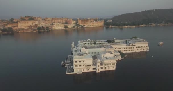 Pichola Gölü Udaipur Rajasthan Hindistan Hava Sahası — Stok video