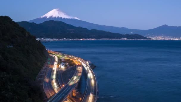 Fuji Tráfego Expressa Tomei Shizuoka Honshu Japão — Vídeo de Stock