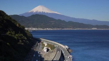  Mt. Fuji ve Tomei Otobanı, Shizuoka, Honshu, Japonya