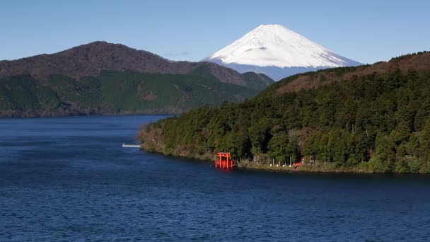 Jezioro Ashinoko Fuji Park Narodowy Fuji Hakone Izu Hakone Shizuoka — Wideo stockowe