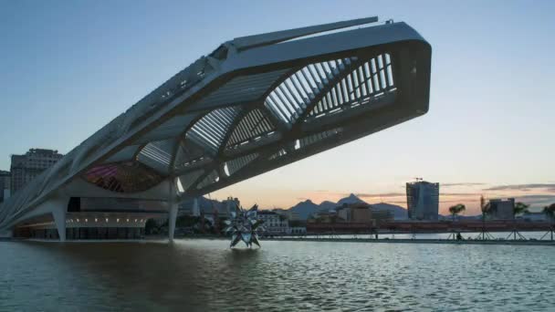 Rio Janeiro Brasil Museu Amanhã Museu Amanhã Praa Mau Projetado — Vídeo de Stock